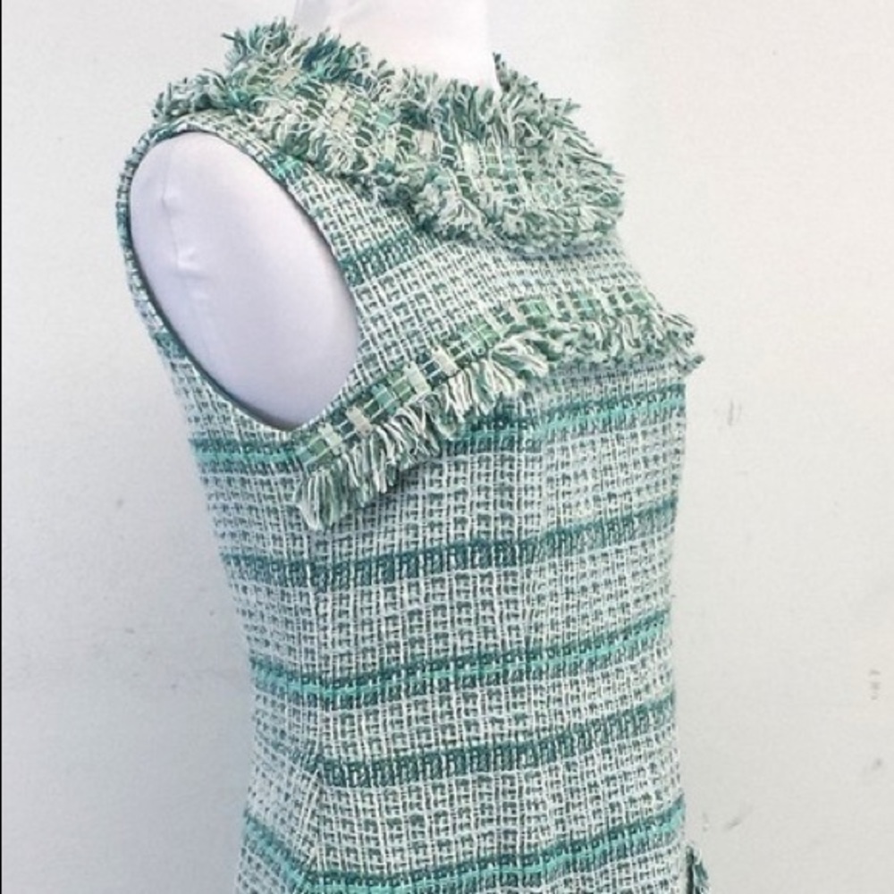 Tory Burch Embellished Collar Tweed Dress